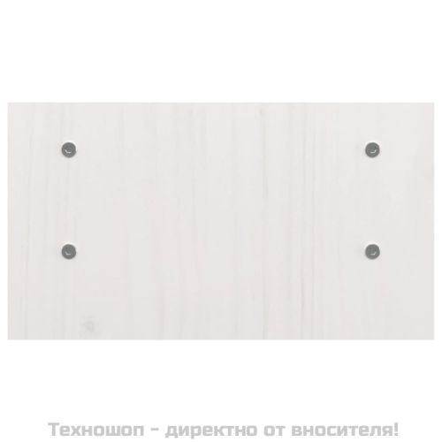 Поставка за монитор, бяла, 50x27x15 см, бор масив