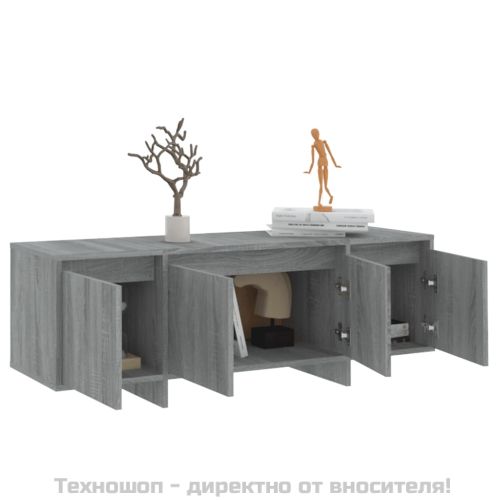 ТB шкаф, сив сонома, 120x30x40,5 см, инженерно дърво