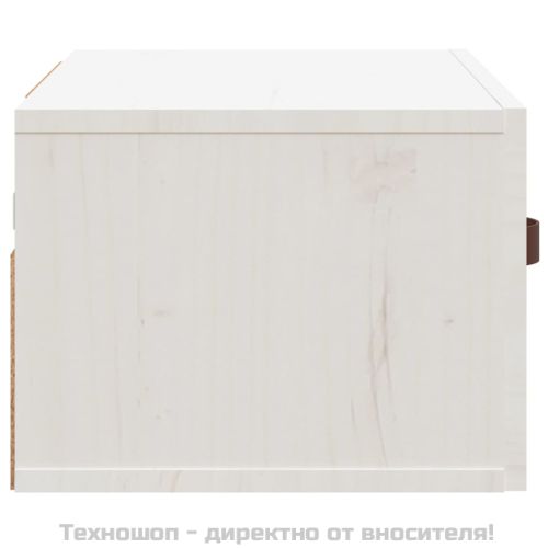 Нощно шкафче за стенен монтаж, бяло, 40x29,5x22 см