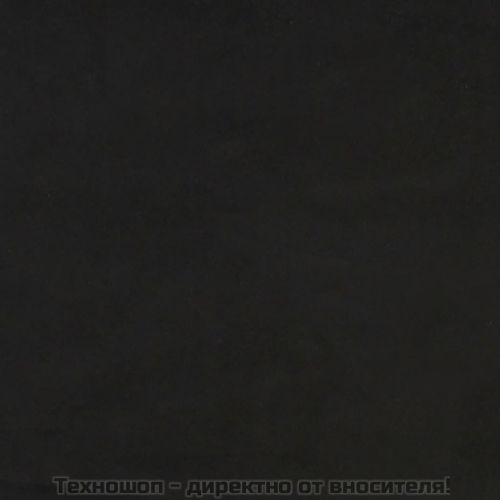 Табуретка с дървени крака, черна, кадифе