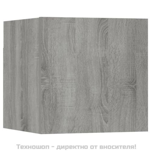 Стенен ТВ шкаф, сив сонома, 30,5x30x30 см