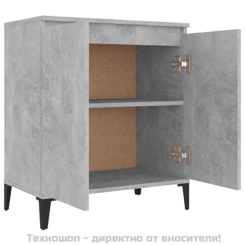 Сайдборд, бетонно сив, 60x35x70 см, инженерно дърво