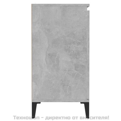 Сайдборд, бетонно сив, 60x35x70 см, инженерно дърво