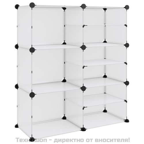 Етажерка за обувки, прозрачна, 84x31,5x93 см, PP