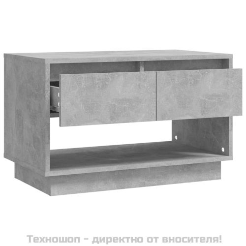 ТВ шкаф, бетонно сиво, 70x41x44 см, инженерно дърво
