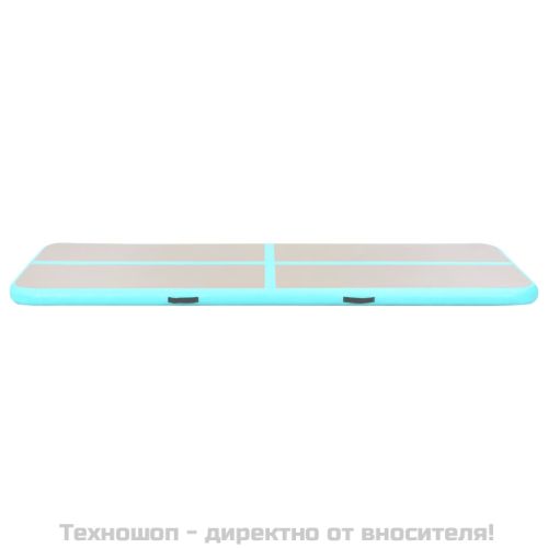 Надуваем дюшек за гимнастика с помпа, 800x100x10 см, PVC, зелен