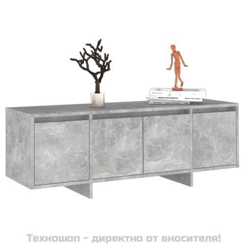 ТВ шкаф, бетонно сиво, 120x30x40,5 см, инженерно дърво