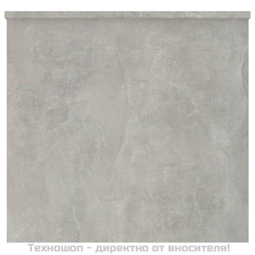 Маса за кафе, бетонно сива, 102x55,5x52,5 см, инженерно дърво