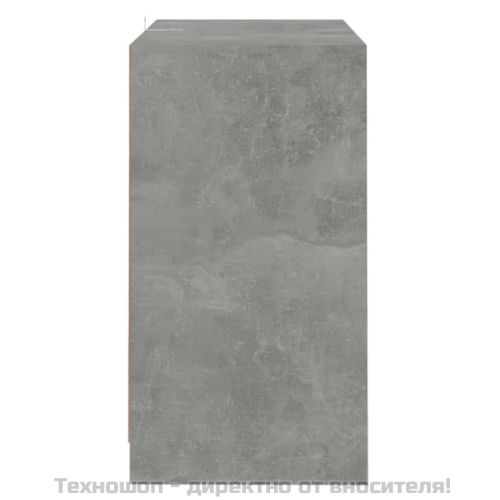 Сайдборд, бетонно сив, 70x41x75 см, инженерно дърво