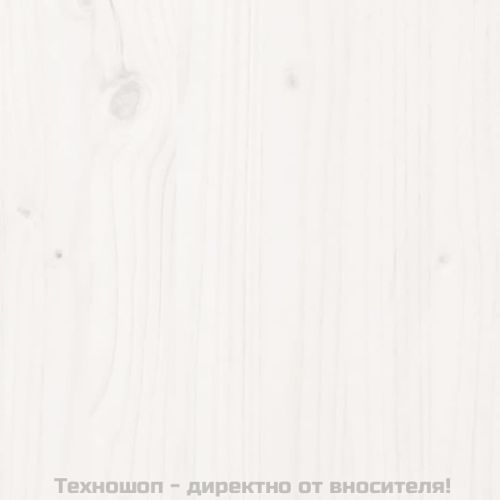 Рамка за легло, бяла, дърво масив, 120x190 см, Small Double