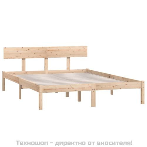 Рамка за легло, бор масив, 150x200 см, King Size