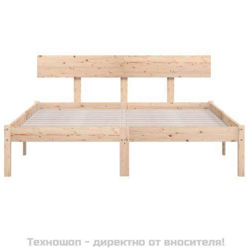 Рамка за легло, бор масив, 150x200 см, King Size