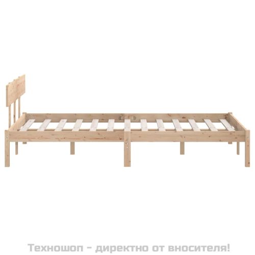 Рамка за легло, бор масив, 150x200 см, King Size