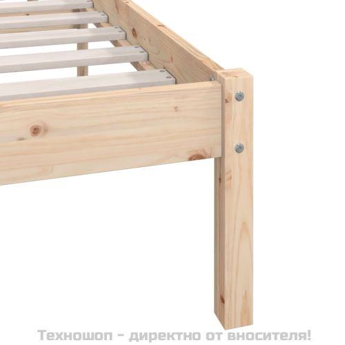 Рамка за легло, бор масив, 150x200 см, King Size