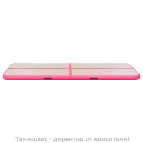 Надуваем дюшек за гимнастика с помпа, 400x100x10 см, PVC, розов