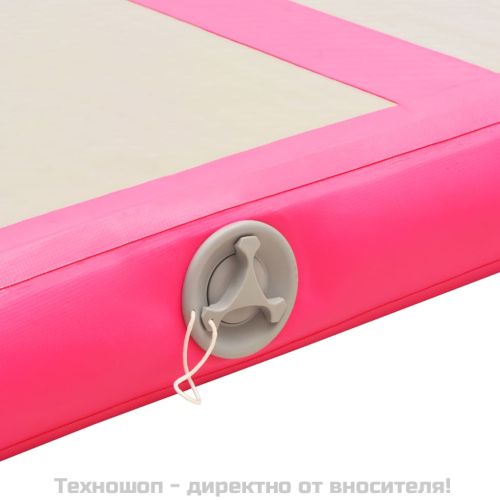 Надуваем дюшек за гимнастика с помпа, 400x100x10 см, PVC, розов