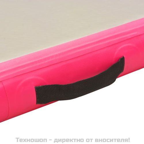 Надуваем дюшек за гимнастика с помпа, 400x100x10 см, PVC, розов