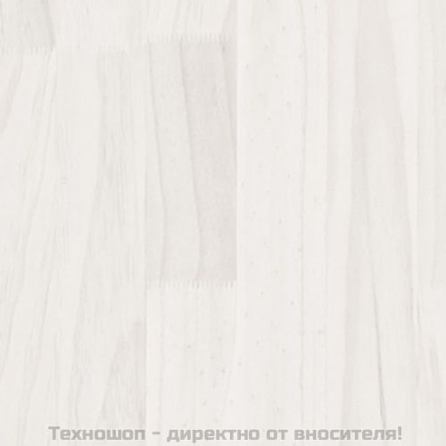 Градински сандъци, 2 бр, бели, 70x70x70 см, бор масив