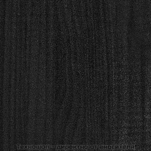 Градински сандък, черен, 70x70x70 см, бор масив