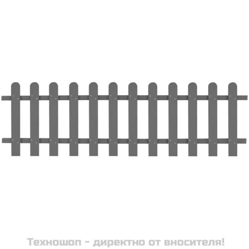 Дъсчена ограда, WPC, 200x60 см