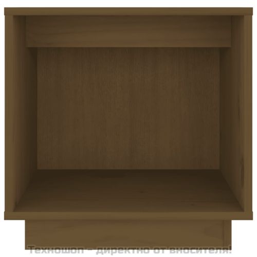 Нощно шкафче, меденокафяво, 40x30x40 см, борово дърво масив