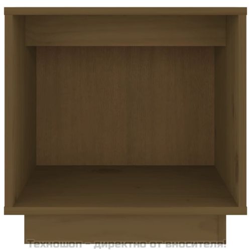 Нощни шкафчета, 2 бр, меденокафяви, 40x30x40 см, бор масив