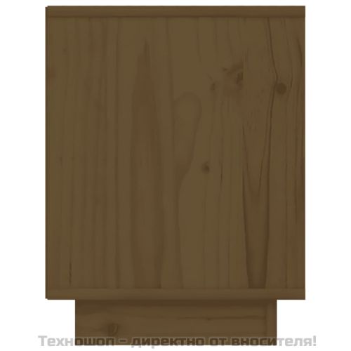 Нощни шкафчета, 2 бр, меденокафяви, 40x30x40 см, бор масив