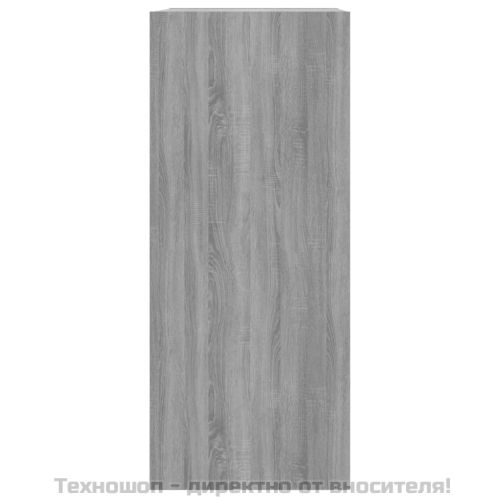 Библиотека/разделител за стая, сив сонома, 40x30x72 см