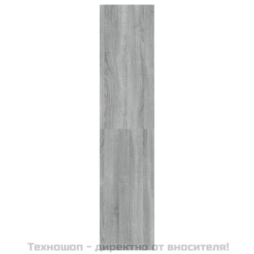 Библиотека/разделител за стая, сив сонома, 40x30x135 см