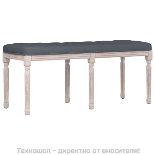 Пейка, тъмносива, 110x40x49 см, кадифе