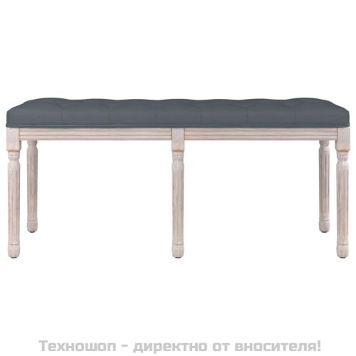 Пейка, тъмносива, 110x40x49 см, кадифе