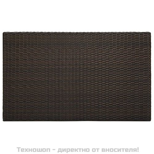 Градинска бар маса, кафява, 100x60,5x110,5 см, полиратан