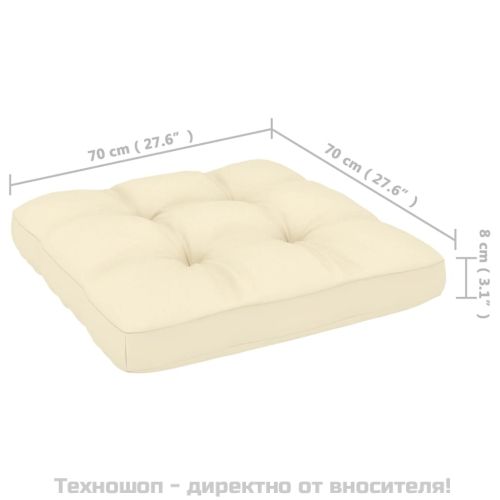 Градински табуретки с възглавници 2 бр меденокафяви бор масив