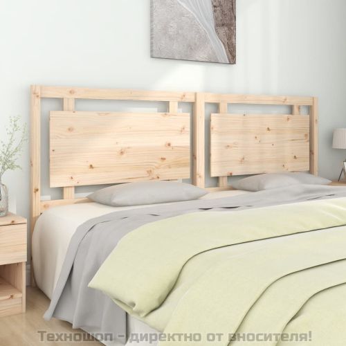 Горна табла за легло, 205,5x4x100 см, бор масив