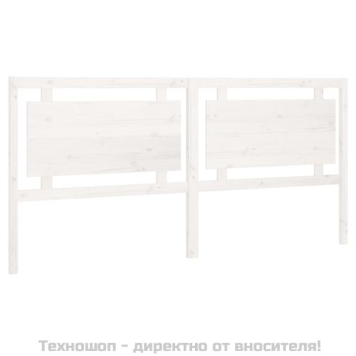 Горна табла за легло, бяла, 205,5x4x100 см, бор масив