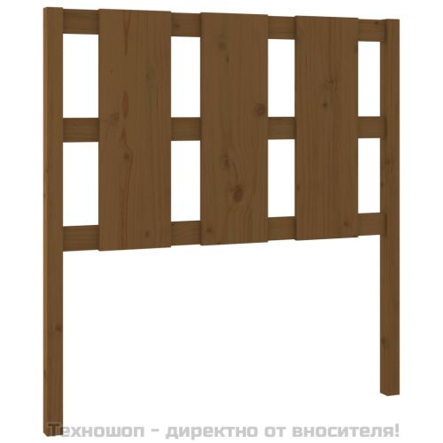 Горна табла за легло, меденокафява, 95,5x4x100 см, бор масив