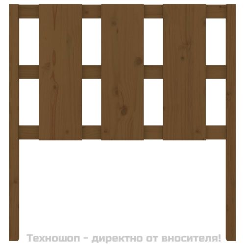 Горна табла за легло, меденокафява, 105,5x4x100 см, бор масив