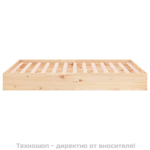 Рамка за легло, дърво масив, 120x190 см, Small Double