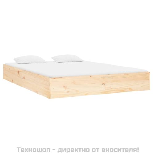 Рамка за легло, дърво масив, 135x190 cм, Double