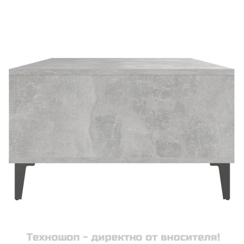 Маса за кафе, бетонно сива, 103,5x60x35 см, инженерно дърво