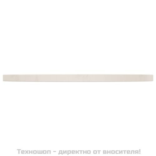 Плот за маса, бял, Ø60x2,5 см, бор масив