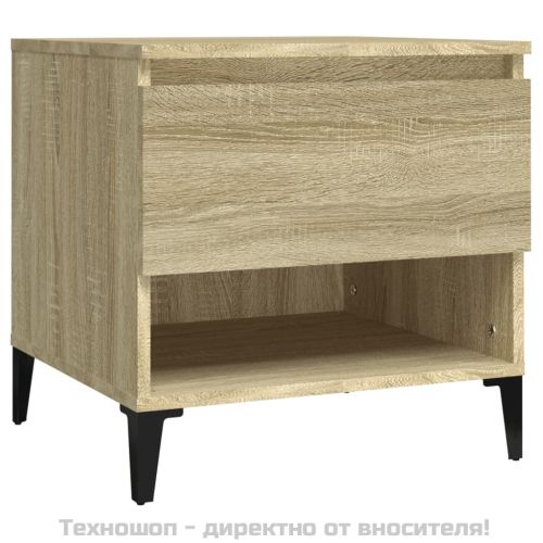 Странична маса, Дъб сонома, 50x46x50 см, инженерно дърво