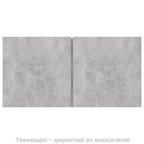 Окачени TВ шкафове, 3 бр, бетонно сиви, 60x30x30 см