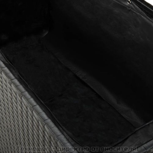 Градински сандък за съхранение, черен, 120x50x60 см, полиратан