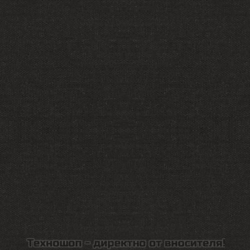 Табуретка с дървени крака, черна, текстил