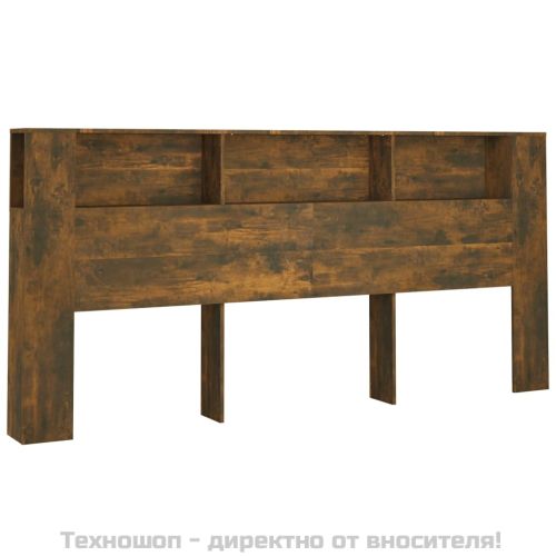 Табла за легло тип шкаф, опушен дъб, 220x18,5x104,5 см