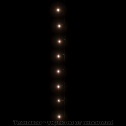 Светещ стринг с 400 LED 40 м 8 светлинни ефекта топло бял