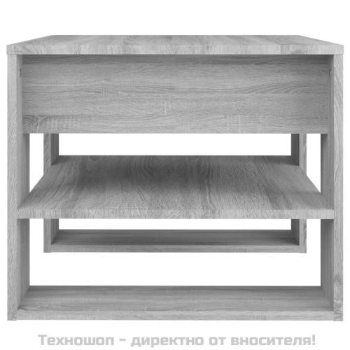Кафе маса, сив сонома, 55,5x55x45 см, инженерно дърво