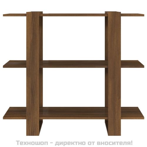 Библиотека/разделител за стая, кафяв дъб, 100x30x87 см