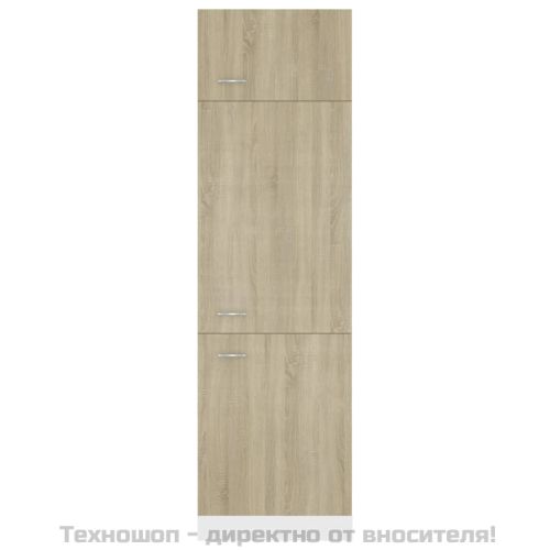 Шкаф за хладилник, дъб сонома, 60x57x207 см, инженерно дърво